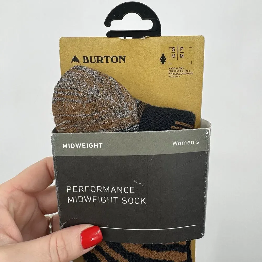 Burton Animal Mashup Women's Performance Socks Size S/M Midweight Skiing Sock